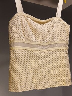 Lilly Pulitzer Cream Eyelet Tank Top